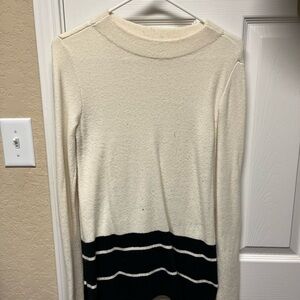 Loft Cream and Black Women's Sweater